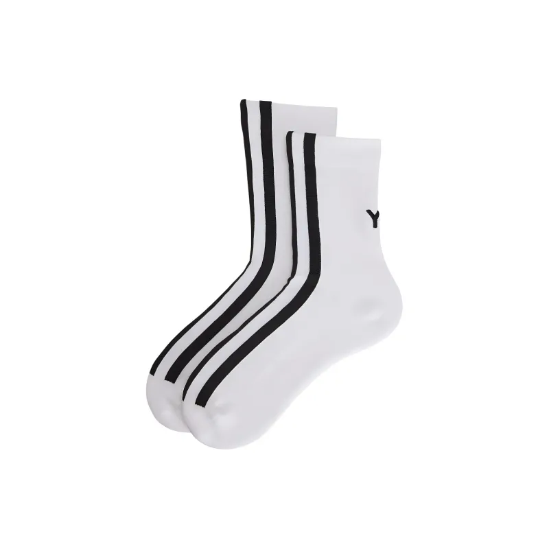 Y 3 Mid Calf Socks Unisex 1 Pack White-0