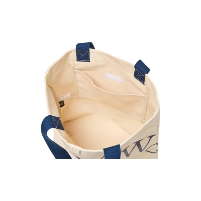 New Era New York Magazine Collaboration Cotton Canvas Tote Bag, Shopping Bag, Canvas Bag, Handbag Women's Beige-4