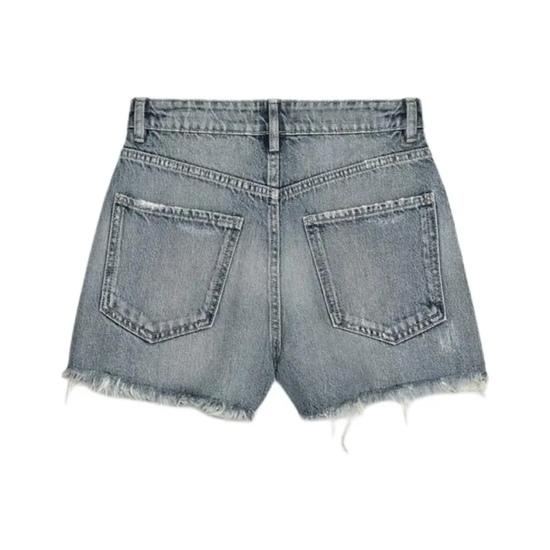 ZARA Trf Denim Shorts Women's Light Blue-1