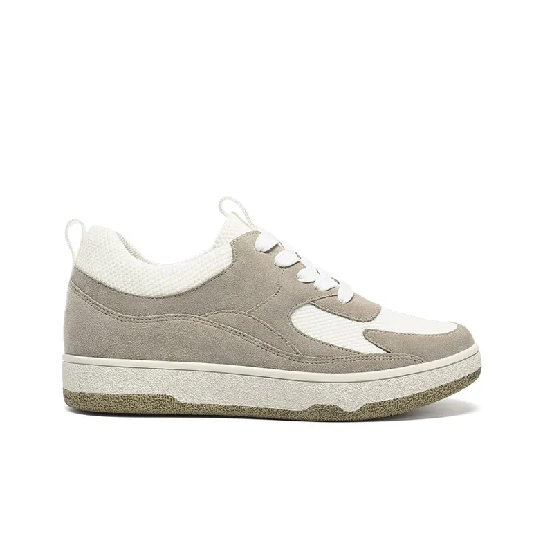 He Jinchang Low Top Skateboard Shoes Women's Khaki-1