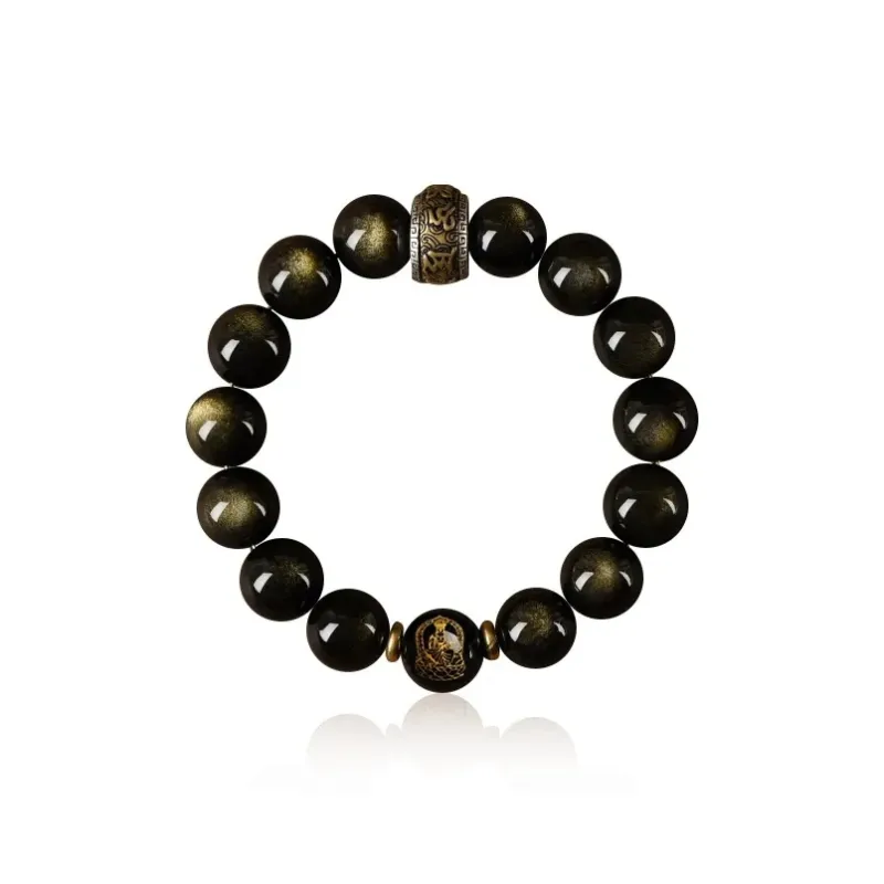 CUISHI Natural Obsidian Bracelets Unisex-8