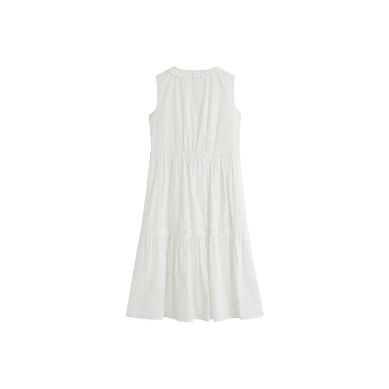 Inman Sleeveless Dresses Women's Cloud White-1