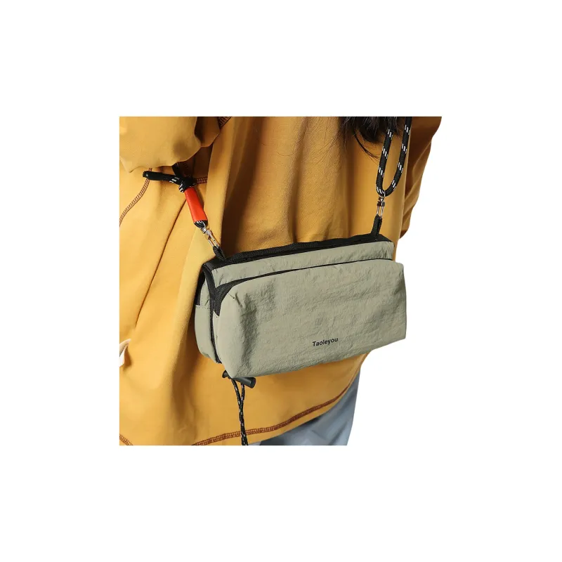 OUZIHUANG Nylon Shoulder Bag, Crossbody Bag Regular Unisex Black/Green/Brown-5