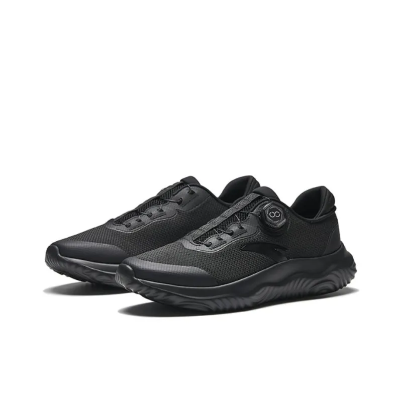 CHAOJIANTA Breathable And Lightweight Low Top Casual Running Shoes Men's Black-2
