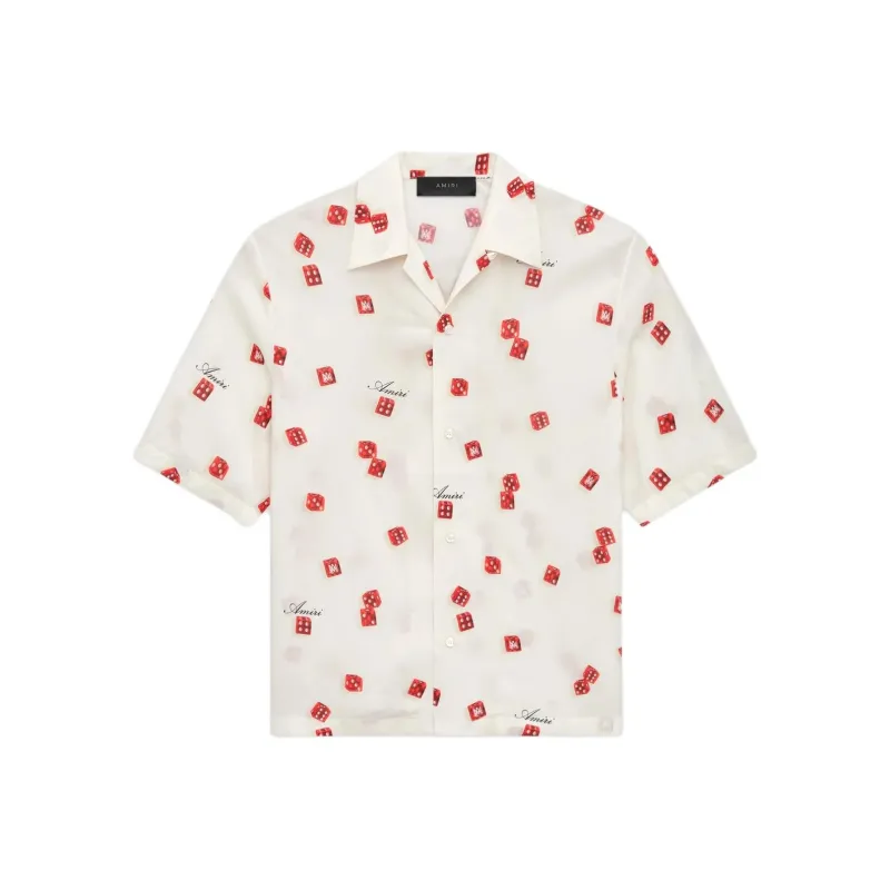 AMIRI Decorative Printed Short Sleeved Shirt-0
