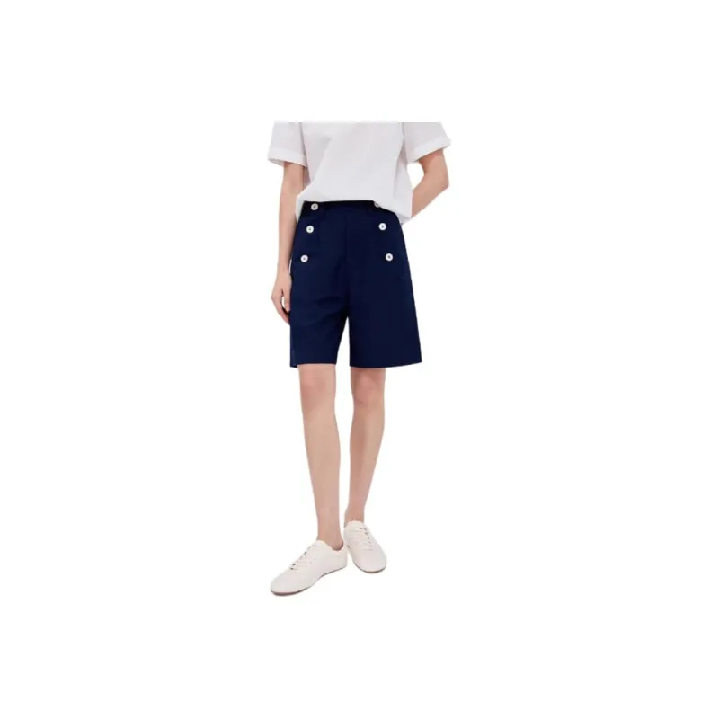 NAVIGARE Casual Shorts Women's Dark Pearl Royal Blue-0
