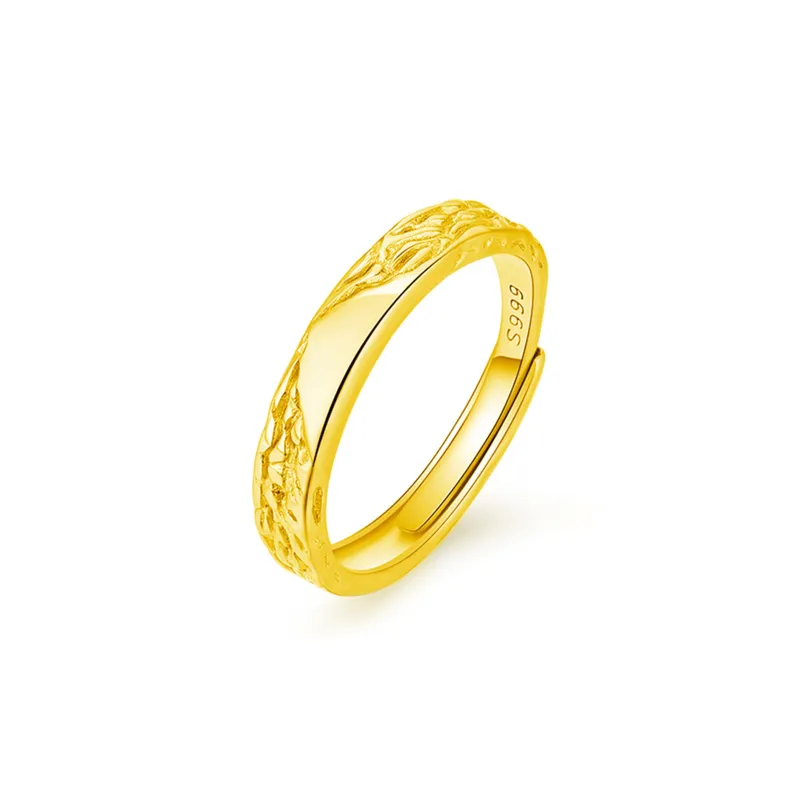 ZSY 999 Fine Silver Rings Unisex Gold-4