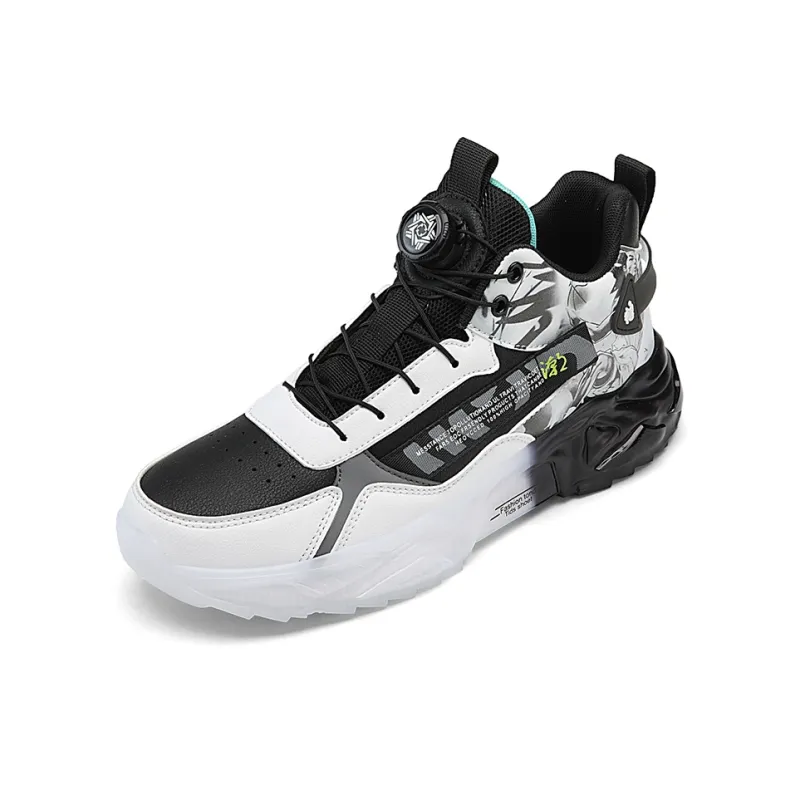 BINGO DUCK Coverage High Top Vintage Basketball Shoes Men's-7