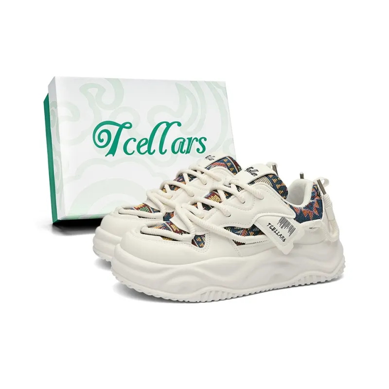 TCELLARS Abrasion Resistant Balance Lightweight Height Increasing Rebound Low Top Casual Shoes Men's-6
