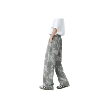 FRQ Casual Pants Unisex Pattern Gray