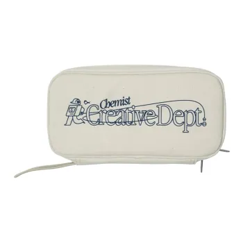 CHEMIST CREATIONS Cotton Stationery Storage Bag Clutch Unisex Milk White