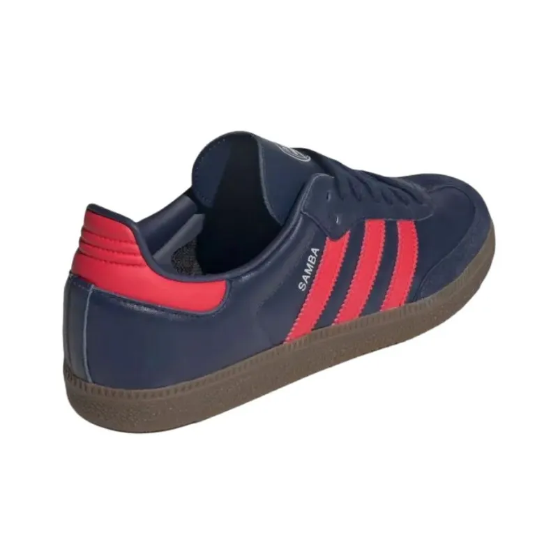Arsenal x Adidas Originals Samba Low Top Skateboard Shoes Unisex Blue Red-3