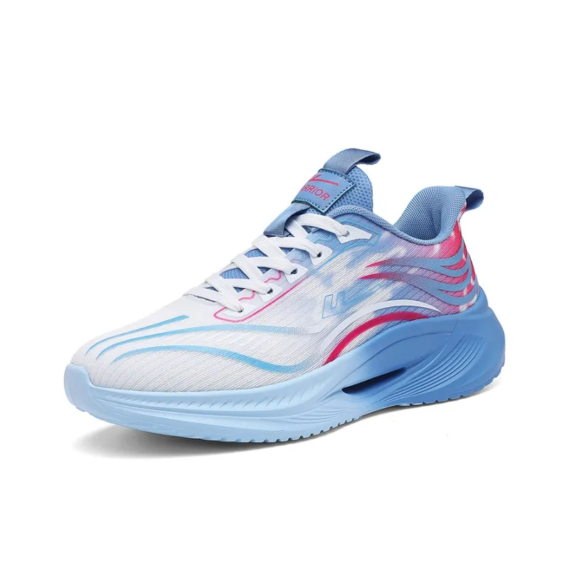 WARRIOR Running Shoes Men Low Top White/Blue-1