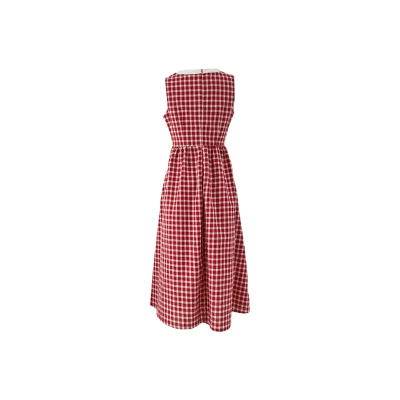 FLIM Sleeveless Dresses Women's Red-1