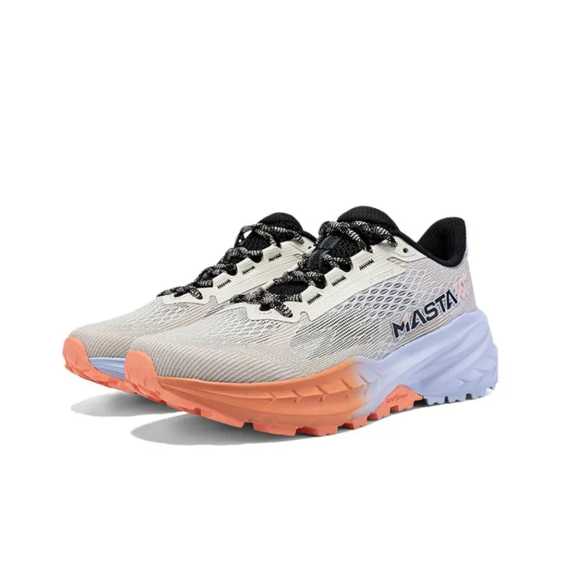 361° Slip Resistant And Breathable Low Top Trail Running Racing Running Shoes Women's Gray Orange Purple-3