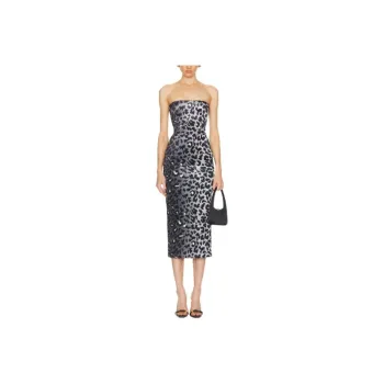 Alex Perry Sleeveless Dress Women's Silver Panther