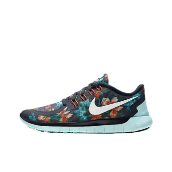Nike Free 5.0 Anti Slip Wear Resistant Low Top Running Shoes Men's Black Blue