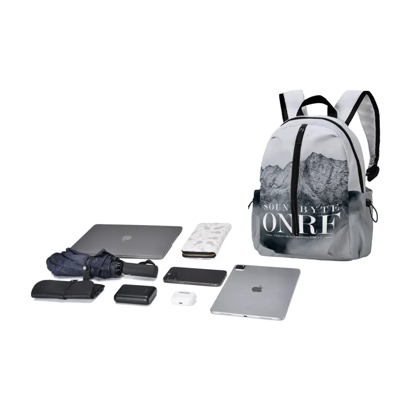 DRACONITE Polyester Backpack Regular Unisex Ecru-23