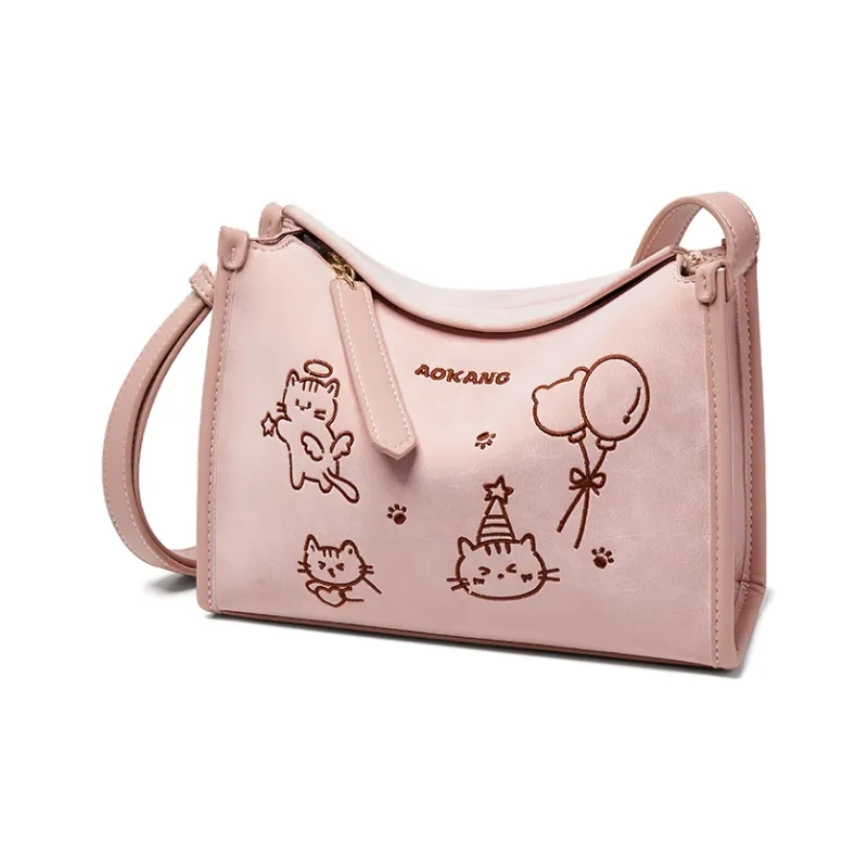AOKANG Polyurethane Boston Bag Underarm Shoulder Bag, Crossbody Bag Medium Size Women's Multicolor-5