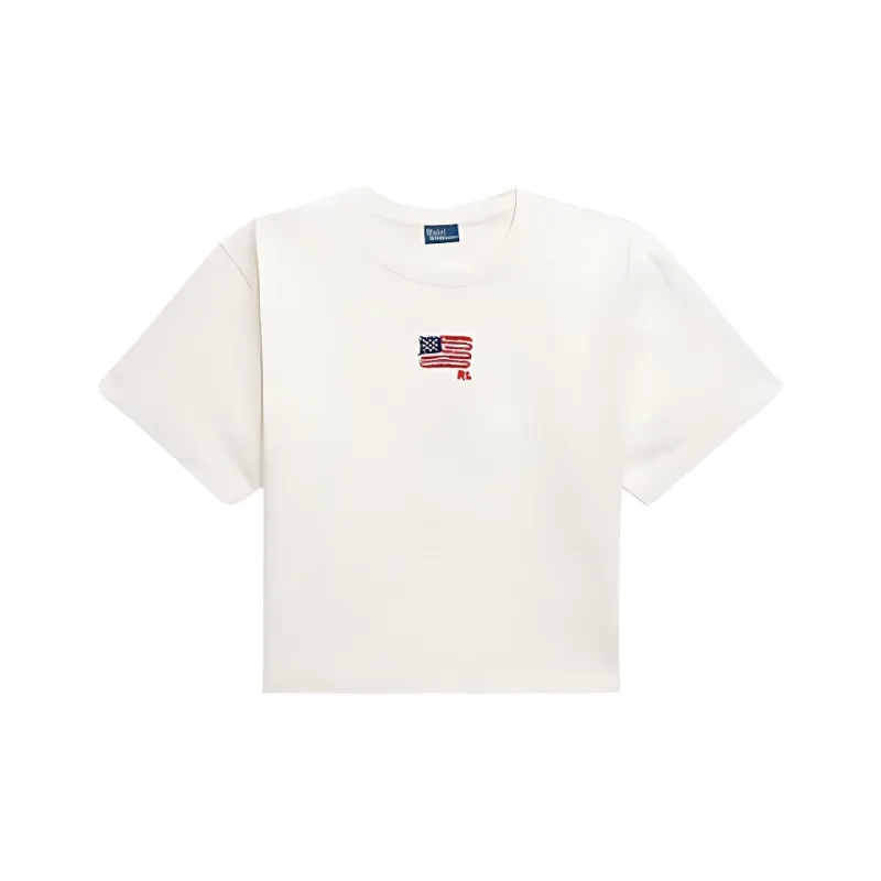 Polo Ralph Lauren Flag embroidered T shirt-0