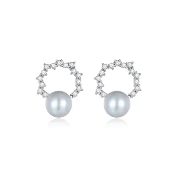 Inlady Pearl Stud Earrings Women's