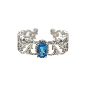Andaozi Natural Topazes Rings Women's