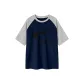 Navy Blue & White Heather Gray