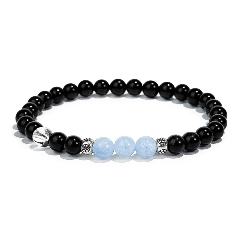 PUTUOSHANWENCHUANG Obsidian Jade Bracelets Unisex-0