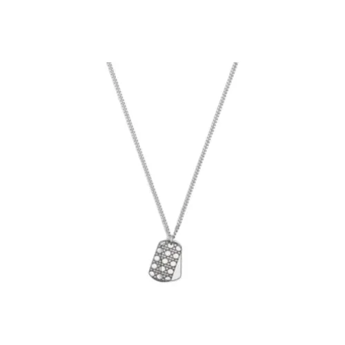 DIOR Silver, Ruthenium, Brass Necklaces Unisex Silver