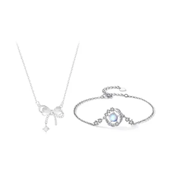 I&YOU Glass Cat Eye Necklaces Women's