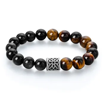 Lao Feng Xiang Natural Tiger's Eye Stone Bracelets Men's