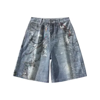 Novamen Denim Shorts Unisex Light Blue