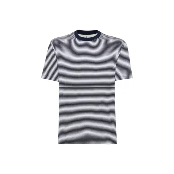 Brunello Cucinelli SS25 T Shirt Men's Marine Blue