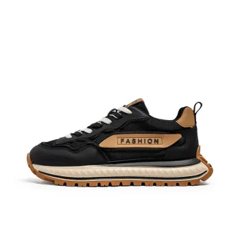 BINGO DUCK Slip Resistant, Breathable, Height Increasing Low Top Chunky Sneakers Men's