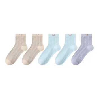 MIIOW Mid Calf Socks Women's 5 Pack