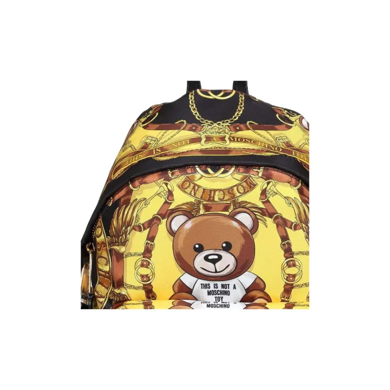 MOSCHINO Nylon Backpack Unisex Yellow-4