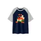 Navy Blue & White Heather Gray