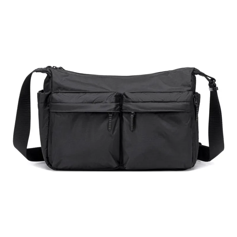 BJIAX Nylon Crossbody Bag, Shoulder Bag Men's Black-0