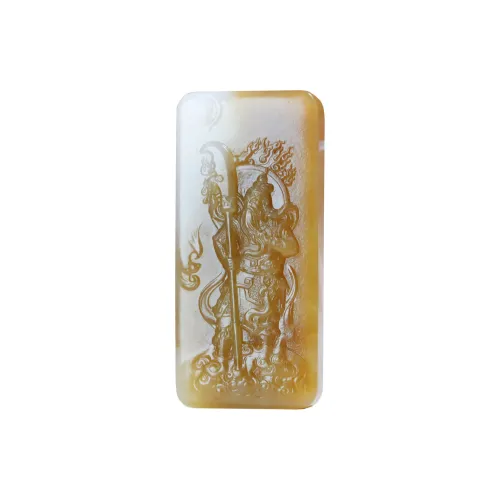 Jade Charm Yao Hetian Jade Pendant Matching White Jade/Pale Greenish White Jade Men's