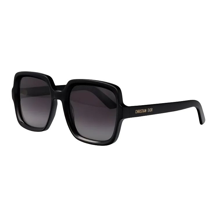 DIOR Acetate Square Sunglasses Women's Black-0