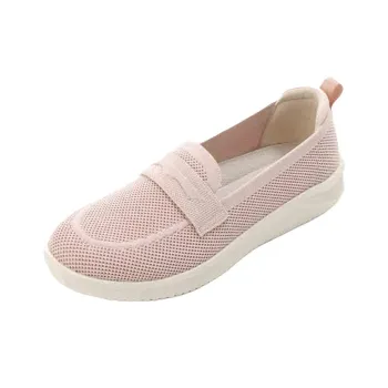 PANSY Panxi Japan Women's Shoes Casual Lightweight Comfortable Slip on Breathable Flyknit Loafers Women's