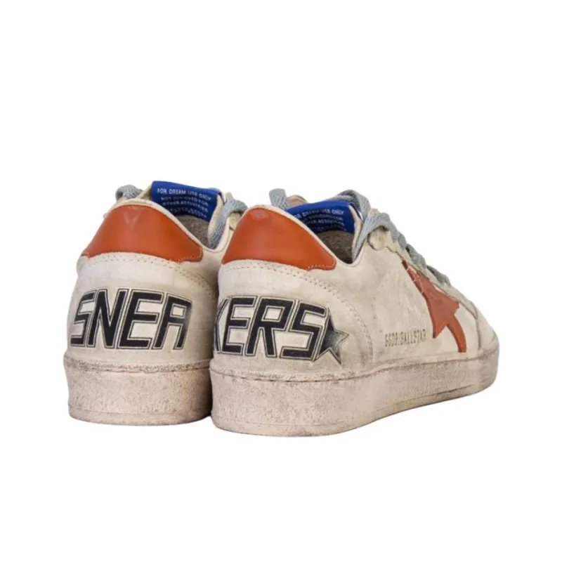 Golden Goose Ball Star Low Top Skateboard Shoes Men's Beige-3