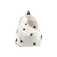 White with Black Polka Dot