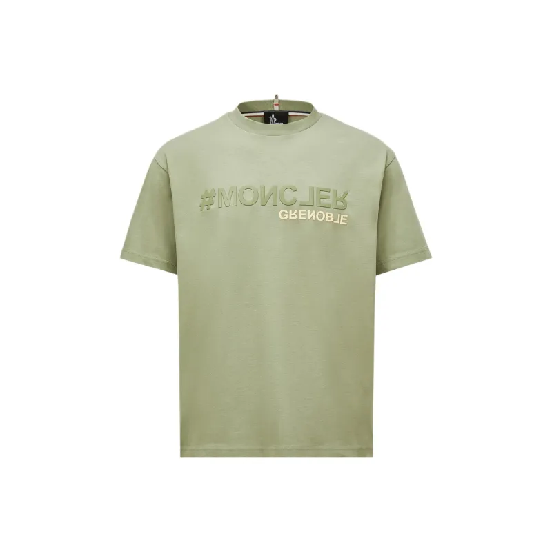 Moncler T Shirts Men Light Green-0