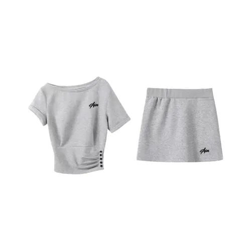 Peaches Peaches Casual Suit Women's Gray