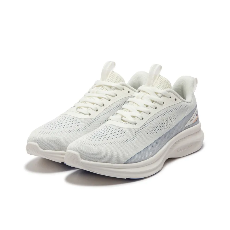 361° Cushioning Abrasion Resistant Breathable Low Top Running Shoes Women's White Gray-2