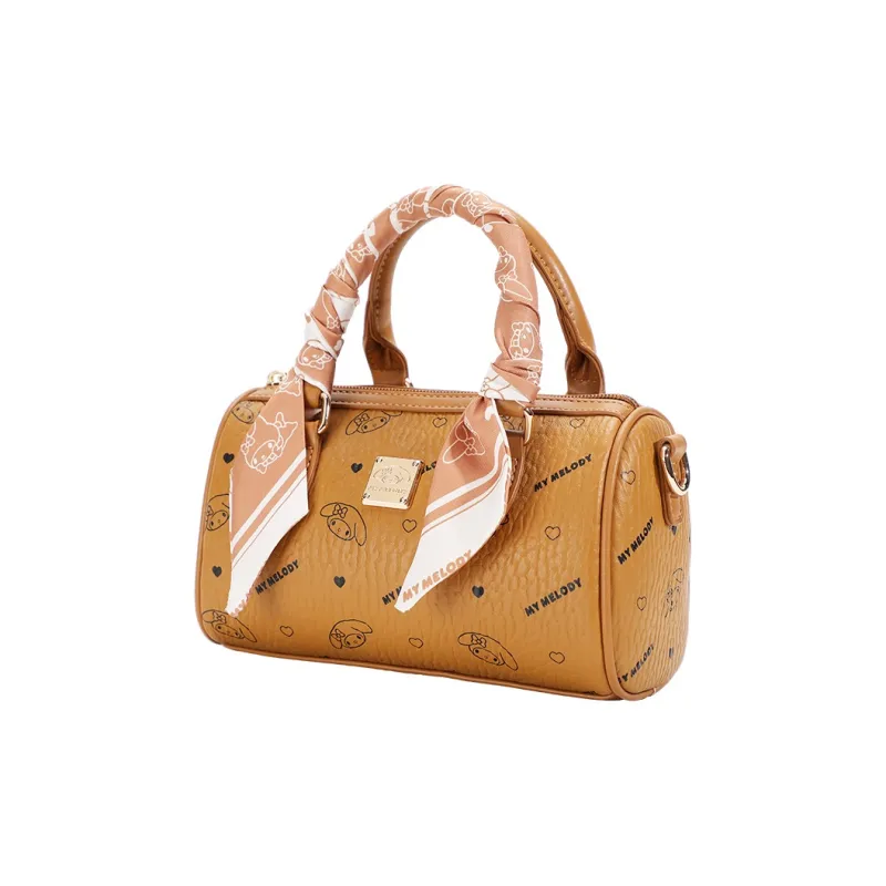 MESUCA Sanrio Melodi Synthetic Leather One Shoulder Portable Boston Bag Women's Pink-11