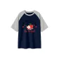 Navy Blue & White Heather Gray