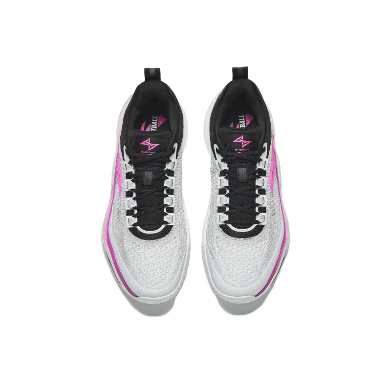 ANTA Sharp Edge 2 Basketball Shoes Men Low Top White Purple-4