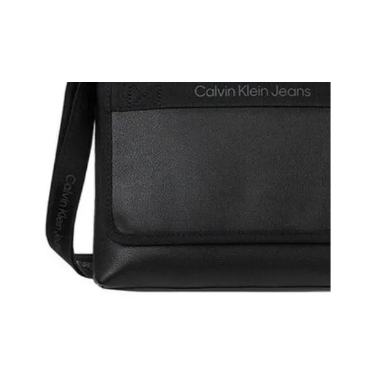 CALVIN KLEIN Polyester Crossbody Bag, Shoulder Bag Medium Size Men's Space Black-2